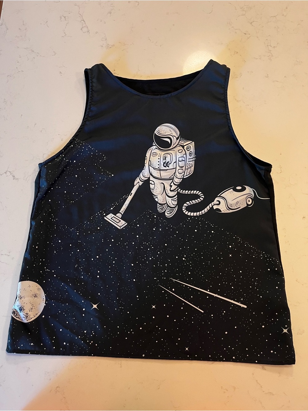 Redbubble "Astronaut Vacuuming Stars" Graphic Tank Top - Size Medium - Like New